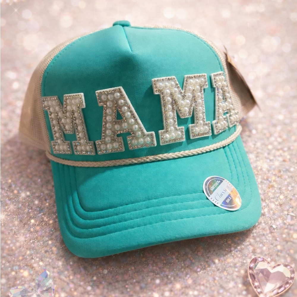 Teal 'MAMA' Cap with Mesh Back